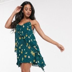 NWT Free People "Sunlit" Printed Mini Dress. Size Medium.